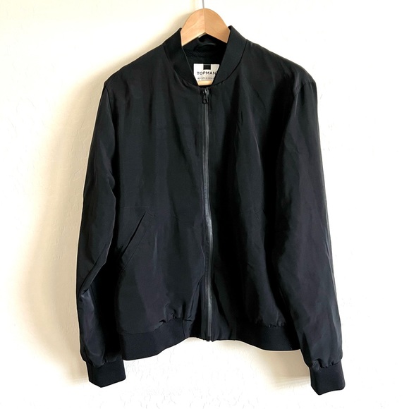 TOPMAN Mens Black Cardigan Sweater SZ Medium